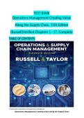 Test Bank for Operations Management Creating Value Along the Supply Chain 9th Edition