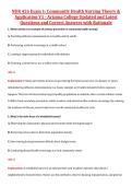 NUR 426 Exam 1&colon; Community Health Nursing Theory &  Application V1 - Arizona College Updated and Latest  Questions and Correct Answers with Rationale
