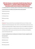NUR 426 Exam 1&colon; Community Health Nursing Theory &  Application V2 - Arizona College Updated and Latest  Questions and Correct Answers with Rationale