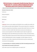 NUR 426 Exam 1&colon; Community Health Nursing Theory & Application V1&comma; V2 & V3 &ndash; Arizona College of Nursing &ndash; Updated Questions&comma; Answers&comma; and Rationales Exam Package
