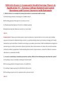 NUR 426 Exam 2&colon; Community Health Nursing Theory & Application V1 & V3 &ndash; Arizona College of Nursing &ndash; Updated Questions&comma; Answers&comma; and Rationales Exam Package