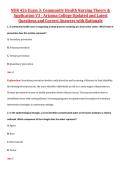 NUR 426 Exam 3&colon; Community Health Nursing Theory & Application V1&comma; V2 & V3 &ndash; Arizona College of Nursing &ndash; Updated Questions&comma; Answers&comma; and Rationales Exam Package