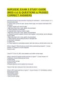 NUR1023C EXAM 3 STUDY GUIDE &lpar;MOD 4 & 5&rpar; QUESTIONS & PASSED CORRECT ANSWERS