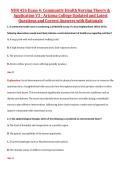 NUR 426 Exam 4&colon; Community Health Nursing Theory & Application V1&comma; V2 & V3 &ndash; Arizona College of Nursing &ndash; Updated Questions&comma; Answers&comma; and Rationales Exam Package