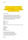 WGU D413 Telecomm and Wireless  Communications Test Actual Exam  Questions and Verified Correct Solutions  Exam 2026&sol;2027 Version