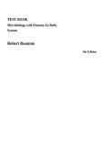 Test Bank for Microbiology with Diseases by Body System 5th Edition Bauman Exam Guide