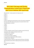 WGU D413 Telecomm and Wireless  Communications Actual Exam 2 Final Exam  with Correct Solutions 2026 April Series