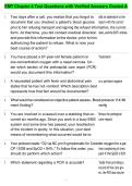 EMT Chapter 4 Test Questions with Verified Answers Graded A