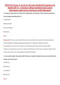 NUR 445 Exam 4&colon; Acute & Chronic Health Disruptions in Adults III V1&comma; V2 & V3 &ndash; Arizona College of Nursing &ndash; Updated Questions&comma; Answers&comma; and Rationales Exam Package