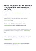AERIAL APPLICATION ACTUAL &lpar;UPDATED  2026&rpar; QUESTIONS AND 100&percnt; CORRECT  ANSWERS 