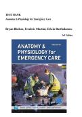 Test Bank for Anatomy & Physiology for Emergency Care 3rd Edition Complete Questions and Answers Exam Prep Study Guide