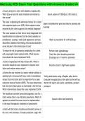Med surg HESI Exam Test Questions with Answers Graded A&plus;