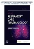 Test Bank for Raus Respiratory Care Pharmacology 11th Edition Gardenhire Complete Chapters 1&ndash;23 Questions and Answers