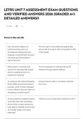 LETRS UNIT 7 ASSESSMENT EXAM QUESTIONS AND VERIFIED ANSWERS 2026 &lpar;GRADED A&plus;&rpar; DETAILED ANSWERS&excl;&excl;