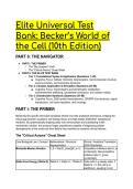 Elite Test Bank for Becker&rsquo;s World of the Cell &lpar;10th Edition&rpar; &vert; 88 Tiered MCQs & 2026&sol;2027 Standards  