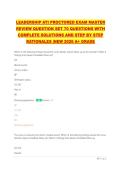 Leadership ATI Proctored Exam Master Review Question Set &vert; 70 Questions with Complete Solutions and Step-by-Step Rationales &vert; New 2026 A&plus; Grade