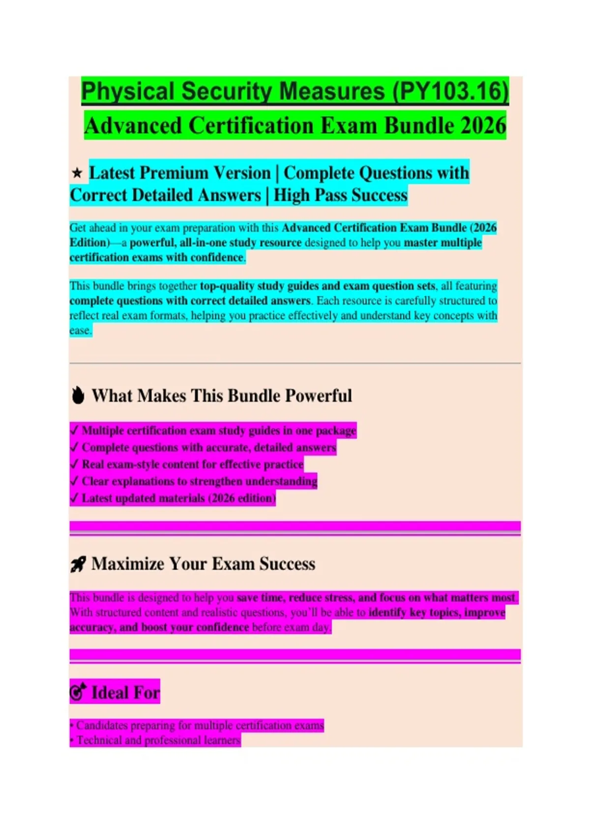 Physical Security Assessment | Complete Study Guide & Exam Notes ...