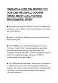 NU664A FINAL EXAM 2026 PRACTICE TEST  QUESTIONS AND DETAILED GRADUATE  NURSING THEORY AND APPLICATION  BREAKDOWN FULL REVIEW