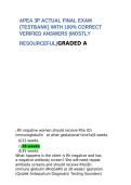 APEA 3P Actual Final Exam Test Bank Complete Questions and Answers Exam Prep Study Guide Nursing Predictor