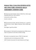 NU664A FINAL EXAM 2026 REVISION NOTES  AND STRUCTURED ADVANCED HEALTH  ASSESSMENT OVERVIEW GUIDE 