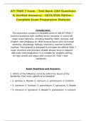 ATI TEAS 7 Exam Test Bank 303 Questions and Verified Answers Complete Exam Preparation Study Guide