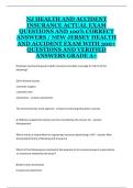 New Jersey Health and Accident Insurance Exam &ndash; State Licensing Course &ndash; Practice Questions and Verified Answers Study Guide