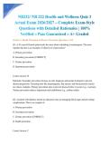 NR222&sol; NR 222 Health and Wellness Quiz 3 Actual Exam 2026&sol;2027 &ndash; Complete Exam-Style Questions with Detailed Rationales &vert; 100&percnt; Verified &ndash; Pass Guaranteed &ndash; A&plus; Graded