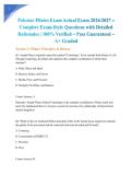 Polestar Pilates Exam Actual Exam 2026&sol;2027 &ndash; Complete Exam-Style Questions with Detailed Rationales &vert; 100&percnt; Verified &ndash; Pass Guaranteed &ndash; A&plus; Graded