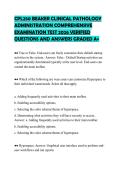 CPL250 BEAKER CLINICAL PATHOLOGY ADMINISTRATION COMPREHENSIVE EXAMINATION TEST 2026 VERIFIED QUESTIONS AND ANSWERS GRADED A&plus;