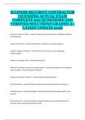 Illinois Security Contractor Licensing Exam &ndash; State Licensing Course &ndash; Practice Questions and Verified Answers Study Guide &lpar;Latest Update&rpar;