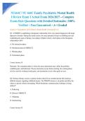 NU664C&sol; NU 664C Family Psychiatric Mental Health I Review Exam 1 Actual Exam 2026&sol;2027 &ndash; Complete Exam-Style Questions with Detailed Rationales &vert; 100&percnt; Verified &ndash; Pass Guaranteed &ndash; A&plus; Graded