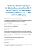 Wastewater Treatment Operator Certification Examination Tests 2 & 3 &ndash; Grade &sol; Class 2 & 3 &ndash; Association of Boards of Certification &lpar;ABC&rpar; &sol; State Environmental Agency