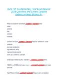 Nurs 101 &lpar;fundamentals&rpar; Final Exam Newest  2026 Questions and Correct Detailed  Answers Already Graded A&plus; 