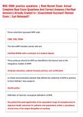 NSG 6006 practice questions  &vert; Most Recent Exam  Actual  Complete Real Exam Questions And Correct Answers &lpar;Verified  Answers&rpar; Already Graded A&plus; &vert;Guaranteed Success&excl;&excl; Newest  Exam &vert; Just Released&excl;&excl; 