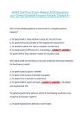NURS 204 Final Exam Newest 2026 Questions  and Correct Detailed Answers Already Graded A&plus; 