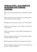 NURS 640 TEST 1 2026 COMPLETE  QUESTIONS AND VERIFIED  ANSWERS