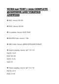 NURS 640 TEST 1 2026 COMPLETE  QUESTIONS AND VERIFIED  ANSWERS  