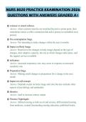 NURS 8020 PRACTICE EXAMINATION 2026 QUESTIONS WITH ANSWERS GRADED A&plus;