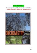 TEST BANK FOR&colon; Biochemistry&colon; Concepts and Connections 2nd Edition by Dean Appling&comma; Spencer Anthony-Cahill&comma; Christopher Mathews 