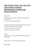 NURS 6501 FINAL EXAMS 1 AND 2 2026 STUDY  GUIDE COMPLETE ADVANCED  PATHOPHYSIOLOGY CONCEPTS AND  PRACTICE QUESTIONS