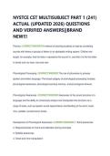 NYSTCE CST MULTISUBJECT PART 1 &lpar;241&rpar;  ACTUAL &lpar;UPDATED 2026&rpar; QUESTIONS  AND VERIFIED ANSWERS&vert;&vert;BRAND  NEW&excl;&excl;&excl; 