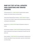 RNRF DCF TEST ACTUAL &lpar;UPDATED  2026&rpar; QUESTIONS AND VERIFIED  ANSWERS 