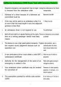 California Ambulance DMV Exam Test with Answers Rated A