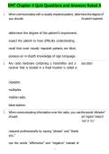 EMT Chapter 4 Quiz Questions and Answers Rated A