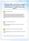  SOCE State Officer Actual Exam Test Bank &vert;  Questions & Answers 2026&sol;2027 &vert; 100&percnt;  Verified Solutions &vert; Complete Study Guide &vert;  Grade A 