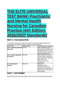 Complete Test Bank&colon; Psychiatric and Mental Health Nursing for Canadian Practice&comma; 4th Edition &lpar;Austin&rpar; &vert; 88 Elite Q&A &vert; 2026&sol;2027 Standards