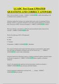 LCADC Test Exam UPDATED  QUESTIONS AND CORRECT ANSWERS