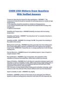 CHEM 2364 Midterm Exam Questions With Verified Answers