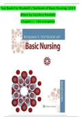 TEST BANK FOR ROSDAHL'S TEXTBOOK OF BASIC NURSING 12TH EDITION BY CAROLINE ROSDAHL &lpar;Covers Complete Chapters 1-103 with Answer Key Included&rpar;