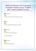 HESI A2 Grammar Test 2026&sol;2027  &vert; Complete Practice Exam &vert; Verified  Q&A &vert; Latest Updated Version 